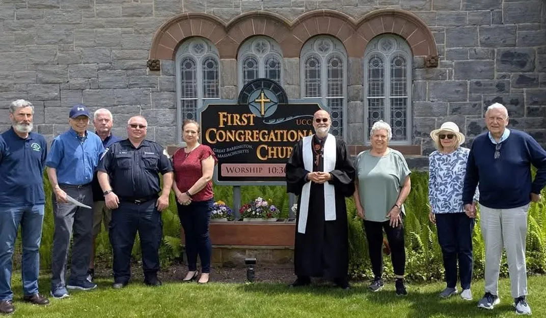 Great Barrington's First Congregational Church makes a donation to Southern Berkshire Ambulance Squad