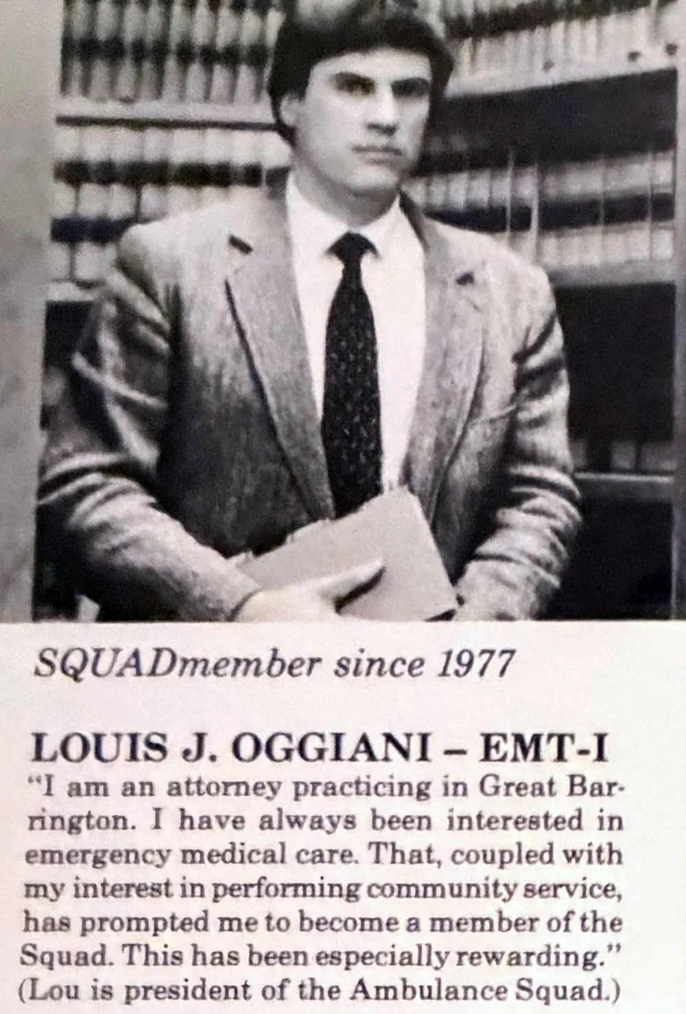 SBAS volunteer from the 1980s and 1990s