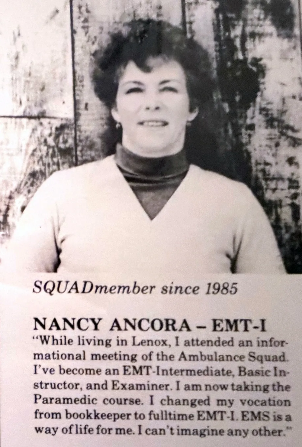 SBAS volunteer from the 1980s and 1990s