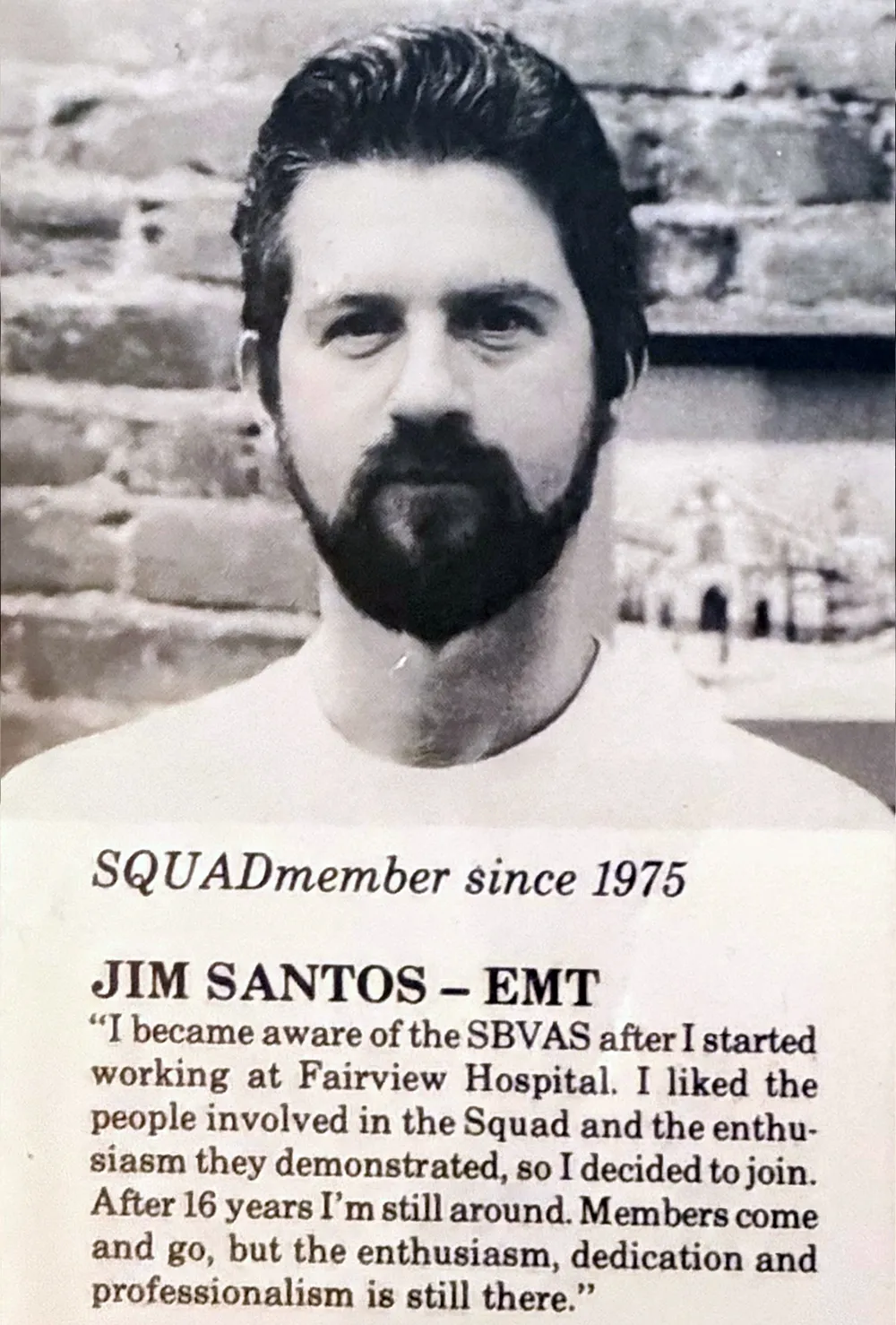 SBAS volunteer from the 1980s and 1990s