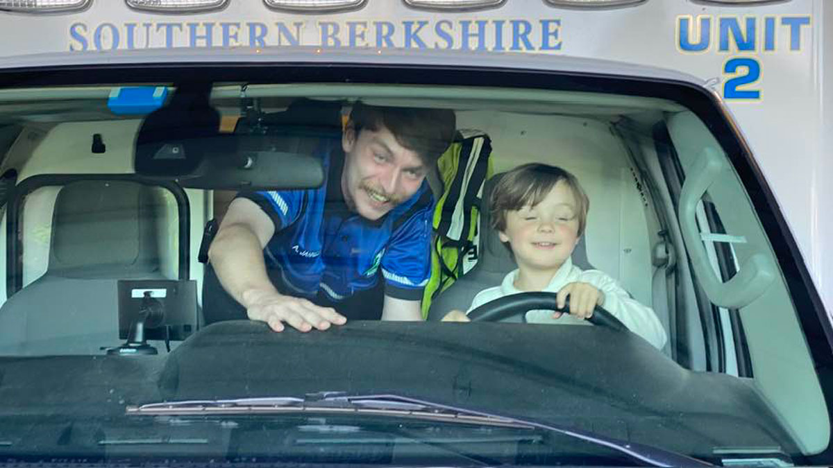 Adrian giving a demo of one of our ambulances
