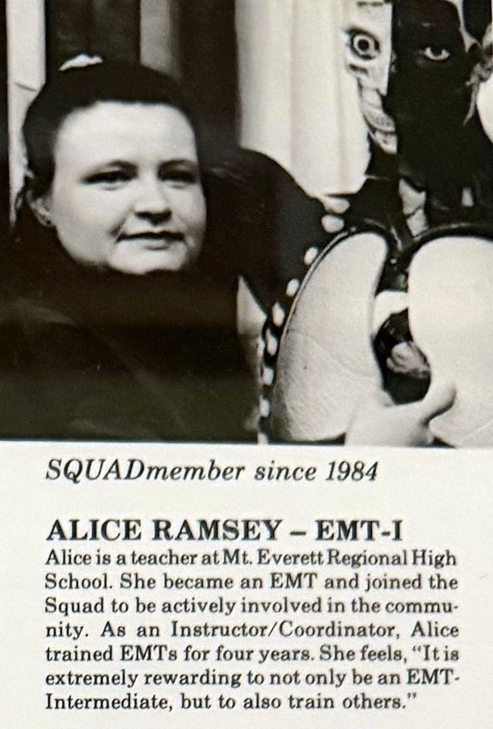 SBAS volunteer from the 1980s and 1990s