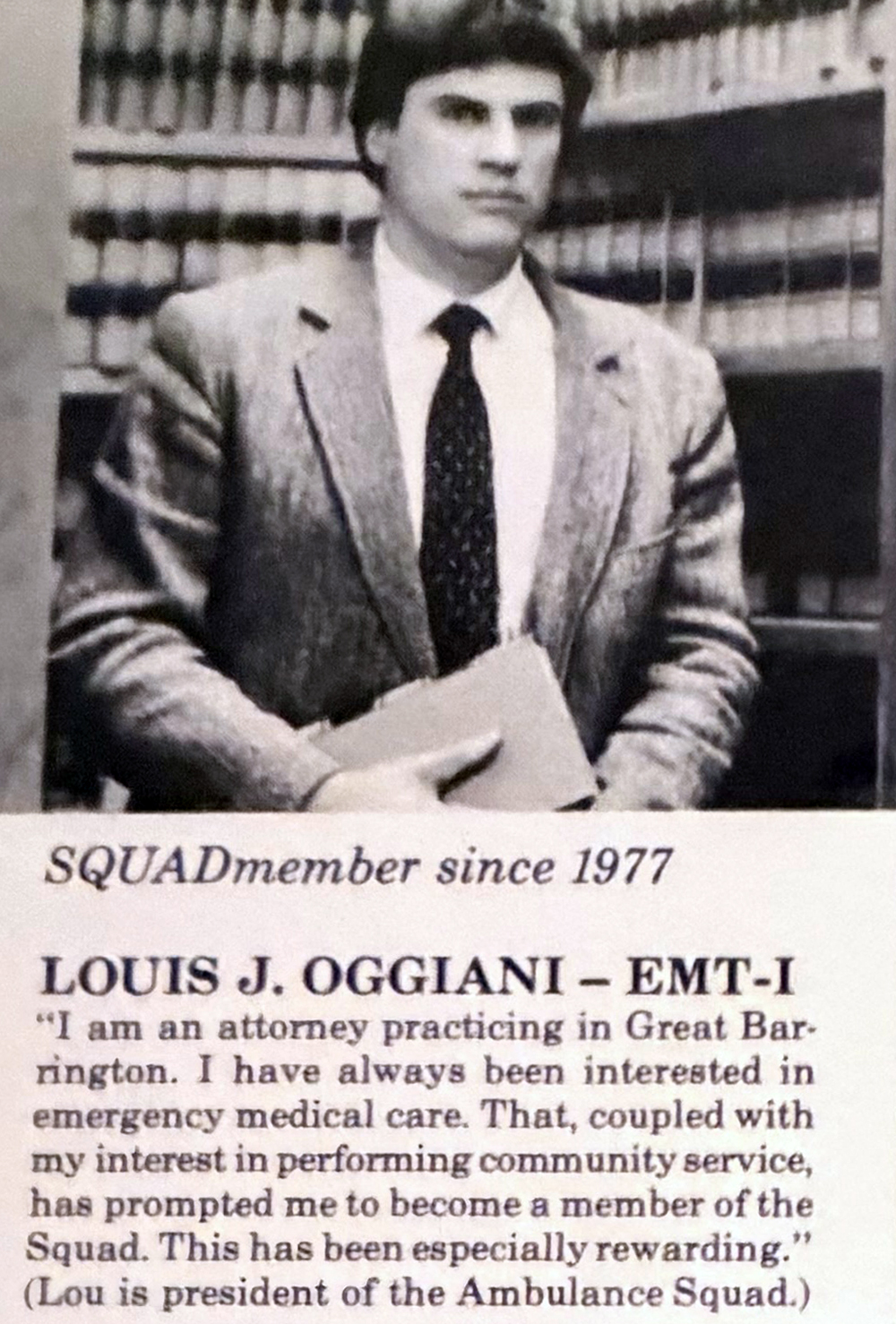 SBAS volunteer from the 1980s and 1990s