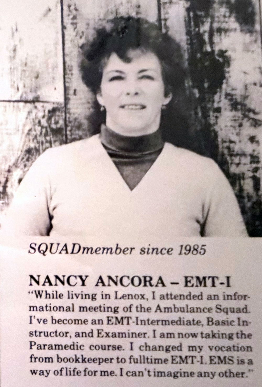 SBAS volunteer from the 1980s and 1990s