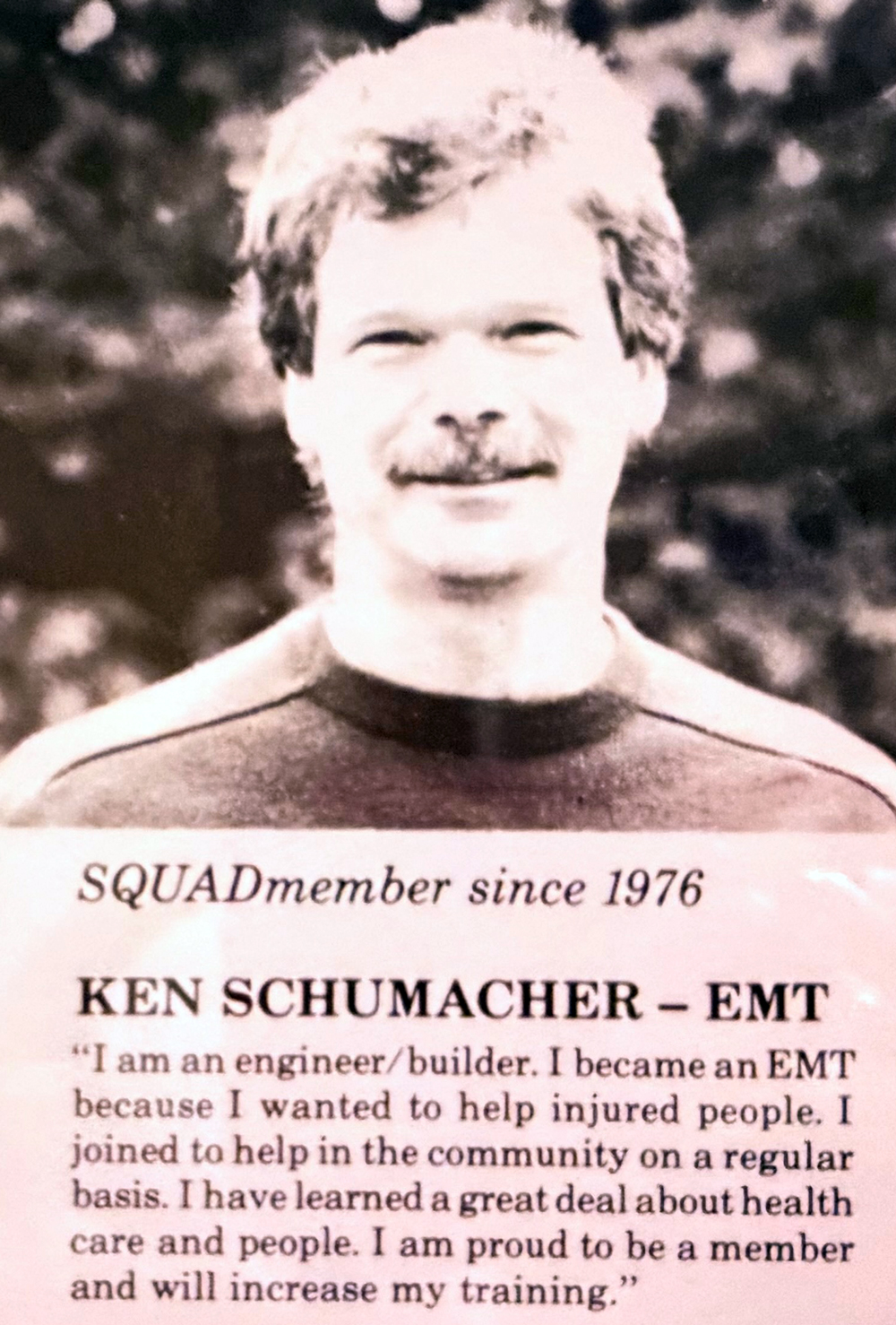 SBAS volunteer from the 1980s and 1990s