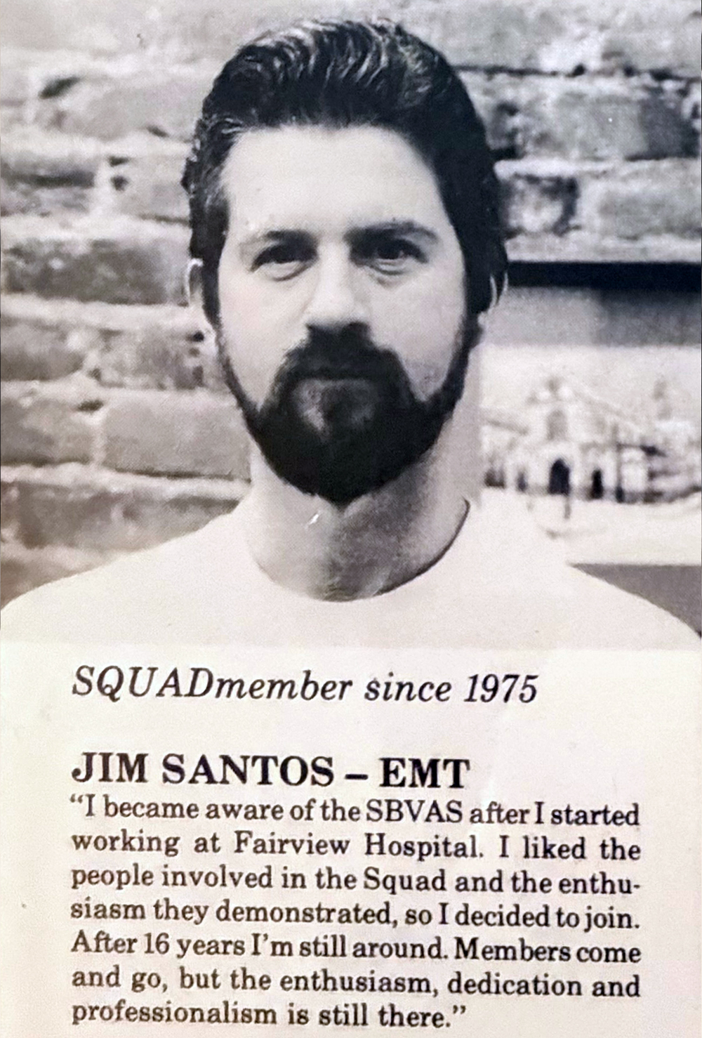 SBAS volunteer from the 1980s and 1990s