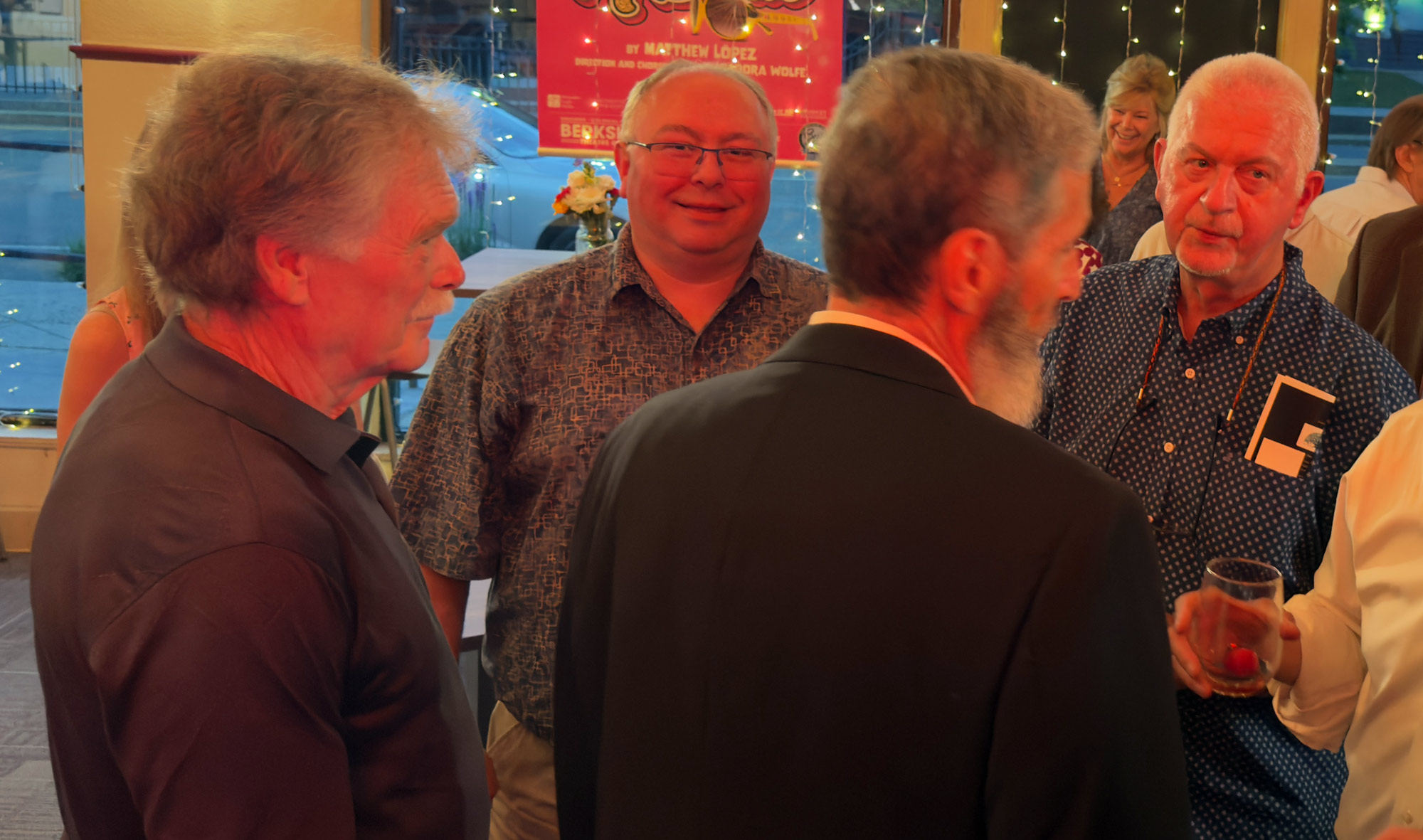 From left to right: Ken Schumacher, newly elected President, COO Kevin Wall, Treasurer John Halbreich, and outgoing President Jim Santos