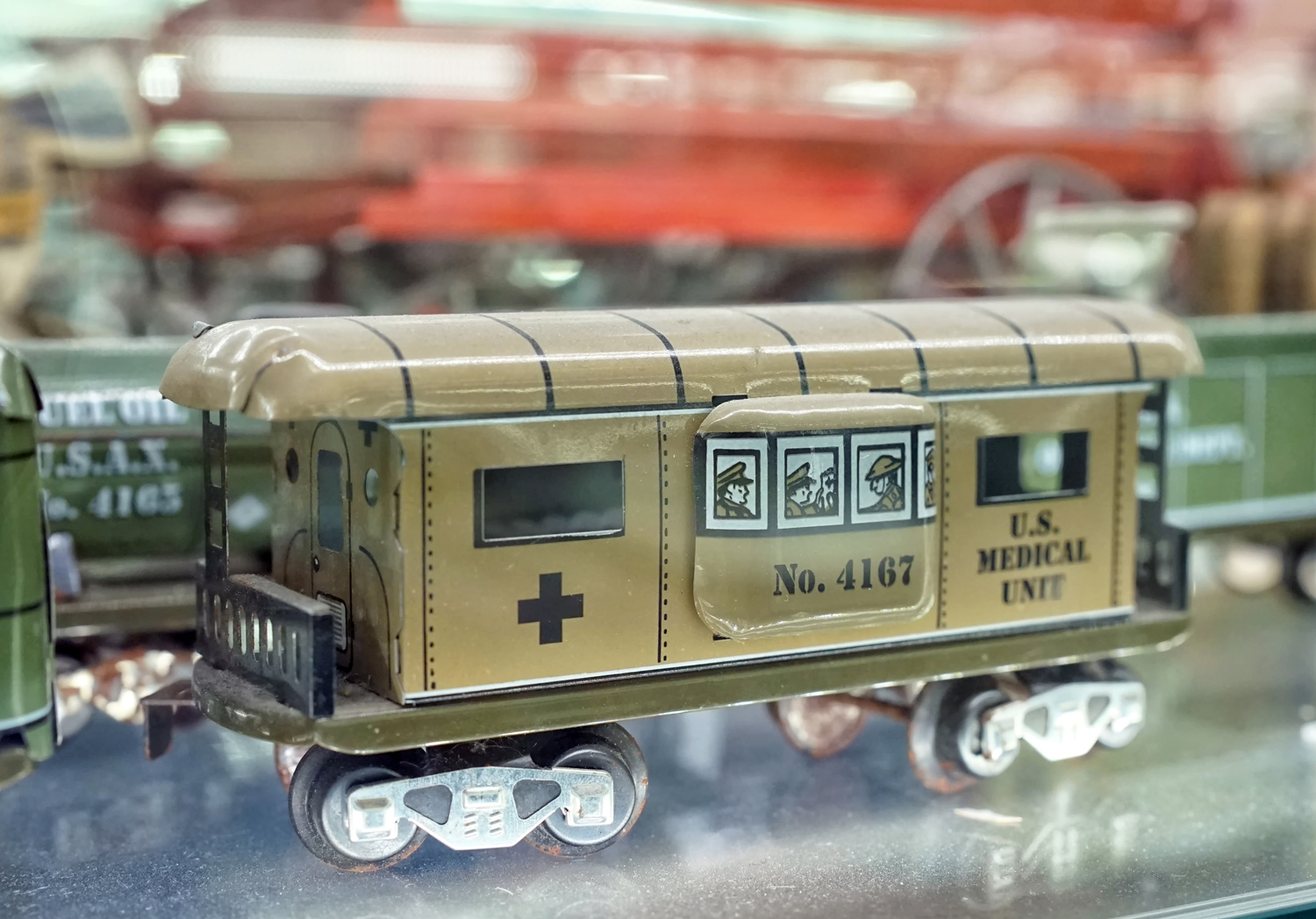 Toy ambulance train car